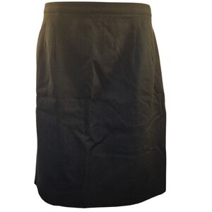 GIANNI SPORT Wool Lined A‎ Line Mini Skirt Button Zip Back Black Size 16